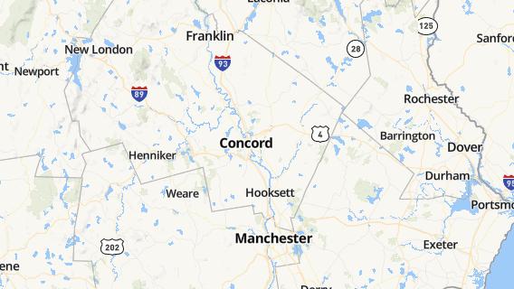 mapa de la ciudad de East Concord
