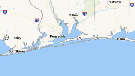 mapa de la ciudad de East Pensacola Heights