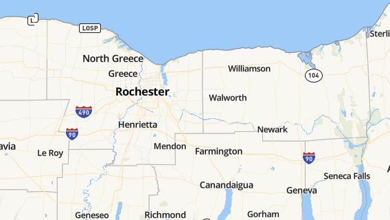 mapa de la ciudad de East Rochester