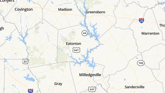 mapa de la ciudad de Eatonton