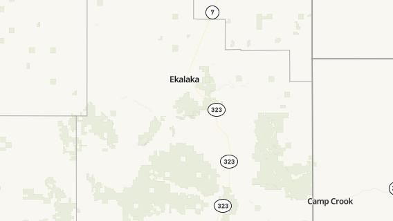 mapa de la ciudad de Ekalaka