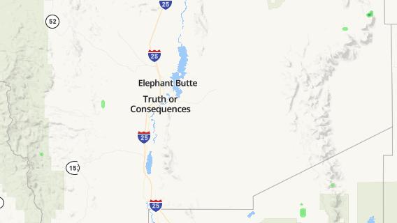 mapa de la ciudad de Elephant Butte