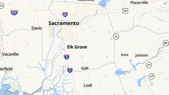 mapa de la ciudad de Elk Grove