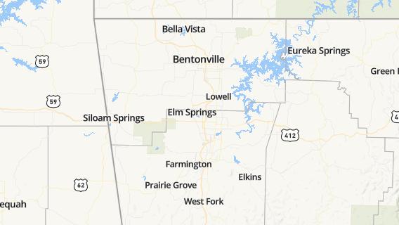 mapa de la ciudad de Elm Springs