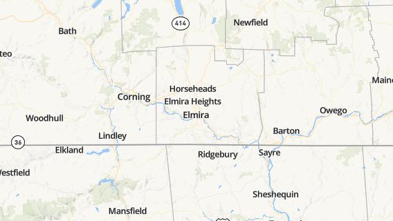 mapa de la ciudad de Elmira Heights
