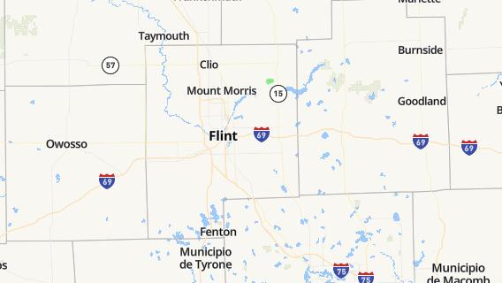 mapa de la ciudad de Flint