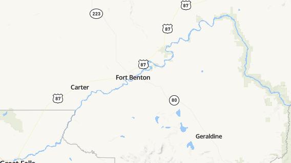 mapa de la ciudad de Fort Benton