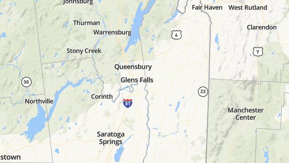 mapa de la ciudad de Glens Falls North