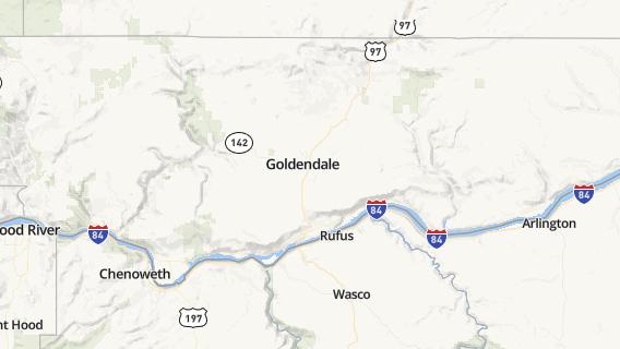 mapa de la ciudad de Goldendale