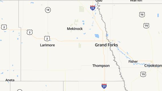 mapa de la ciudad de Grand Forks Air Force Base
