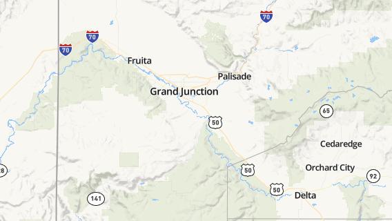 mapa de la ciudad de Grand Junction