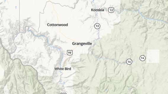 mapa de la ciudad de Grangeville