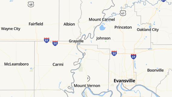 mapa de la ciudad de Grayville