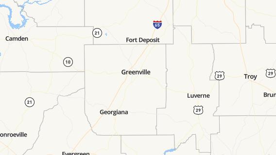 mapa de la ciudad de Greenville