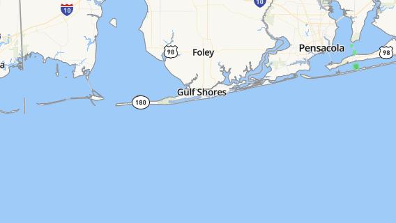 mapa de la ciudad de Gulf Shores