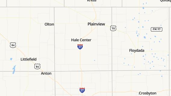 mapa de la ciudad de Hale Center