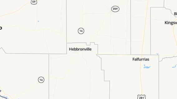 mapa de la ciudad de Hebbronville