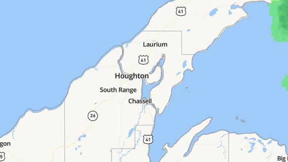 mapa de la ciudad de Houghton