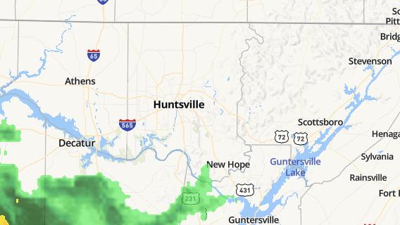 mapa de la ciudad de Huntsville