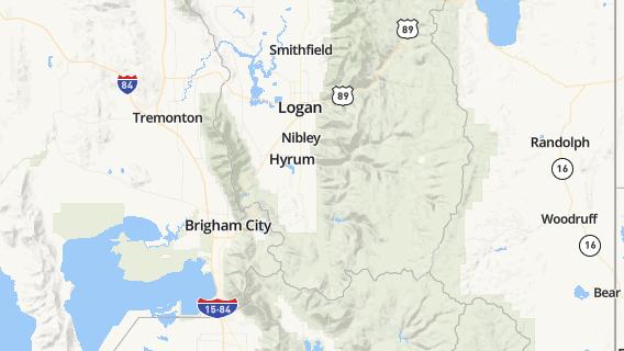 mapa de la ciudad de Hyrum