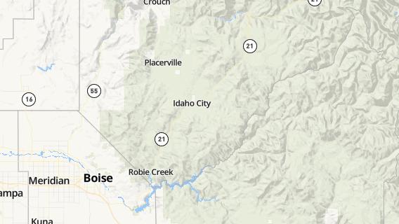 mapa de la ciudad de Idaho City