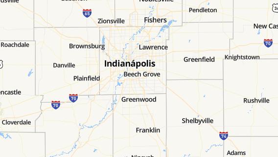 mapa de la ciudad de Indianapolis