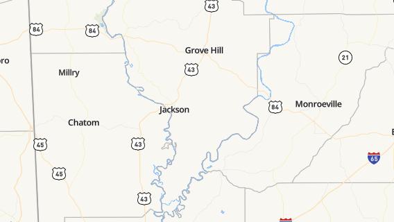 mapa de la ciudad de Jackson