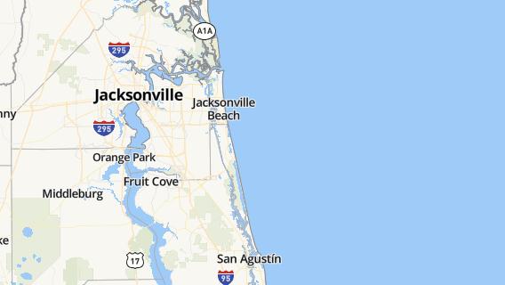 mapa de la ciudad de Jacksonville Beach
