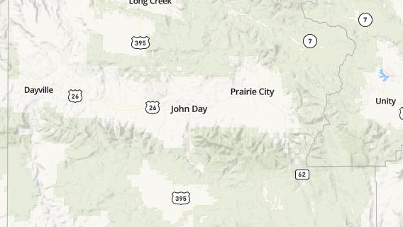 mapa de la ciudad de John Day