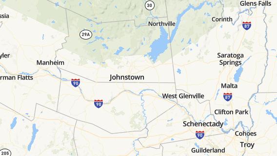 mapa de la ciudad de Johnstown