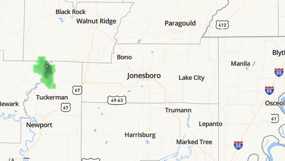 mapa de la ciudad de Jonesboro