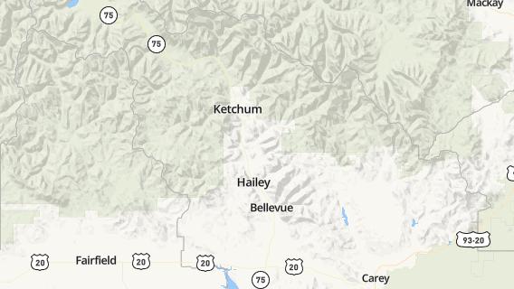 mapa de la ciudad de Ketchum