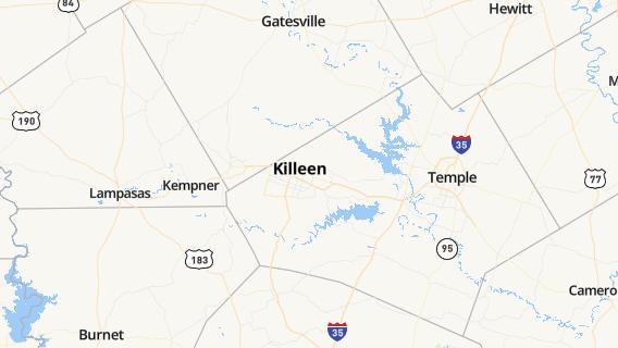 mapa de la ciudad de Killeen