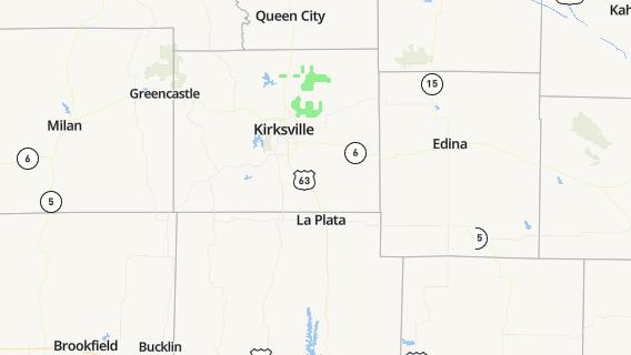 mapa de la ciudad de Kirksville