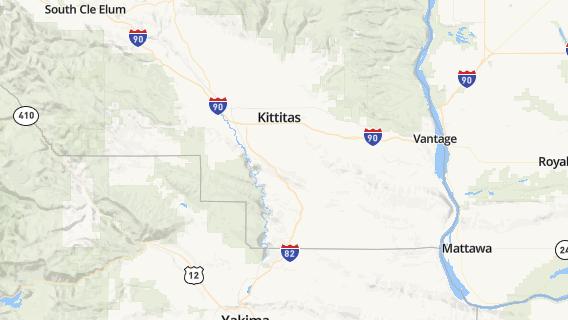 mapa de la ciudad de Kittitas