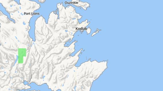 mapa de la ciudad de Kodiak