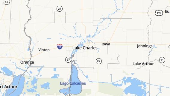 mapa de la ciudad de Lake Charles