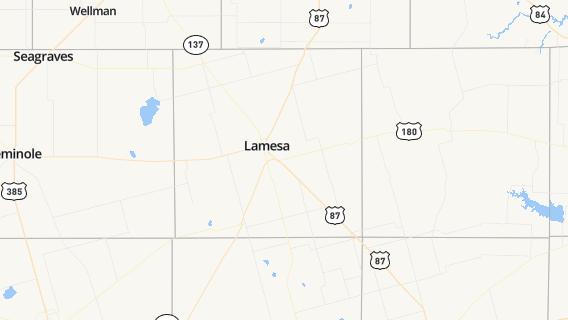mapa de la ciudad de Lamesa