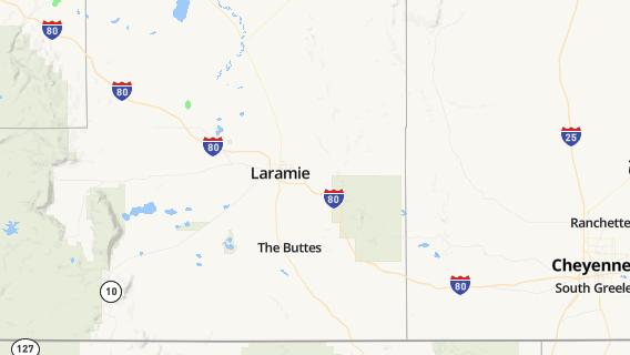 mapa de la ciudad de Laramie
