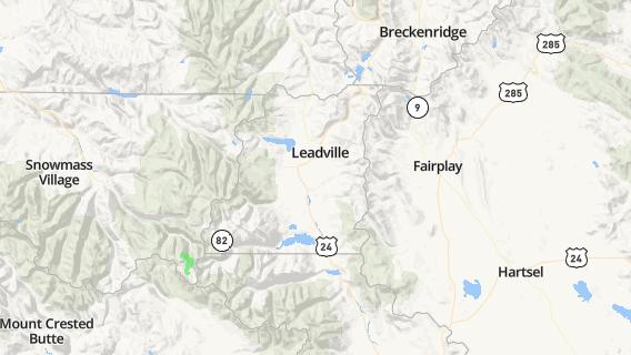 mapa de la ciudad de Leadville North