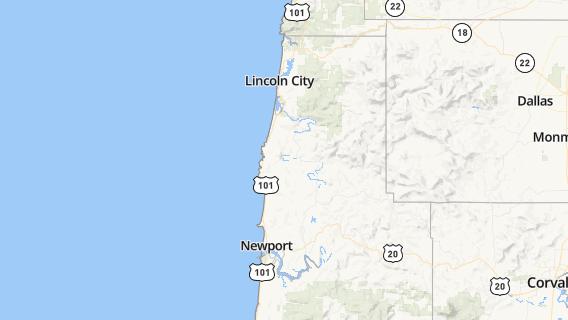 mapa de la ciudad de Lincoln Beach