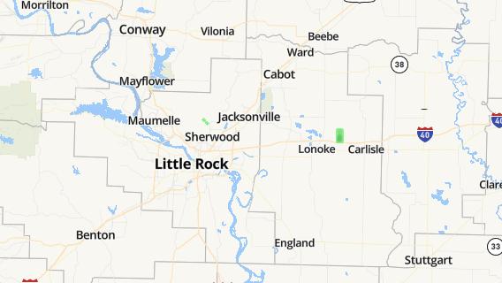 mapa de la ciudad de Little Rock Air Force Base