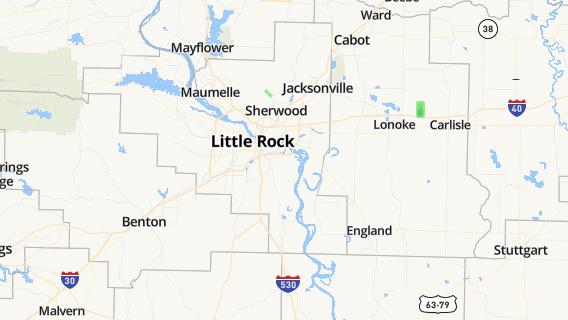 mapa de la ciudad de Little Rock