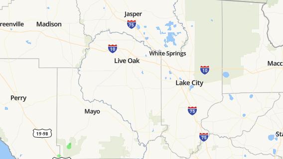 mapa de la ciudad de Live Oak