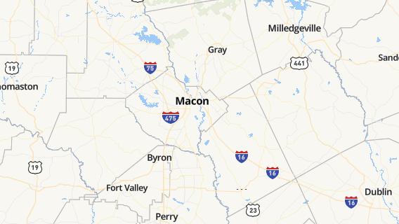 mapa de la ciudad de Macon