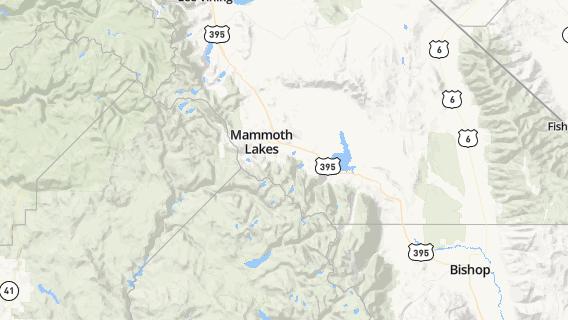 mapa de la ciudad de Mammoth Lakes