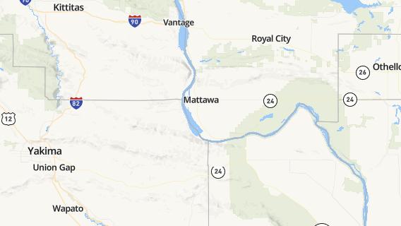 mapa de la ciudad de Mattawa