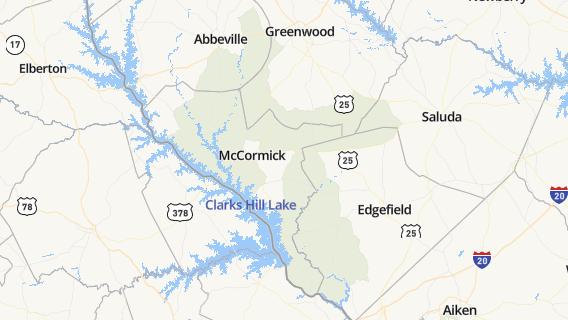 mapa de la ciudad de McCormick