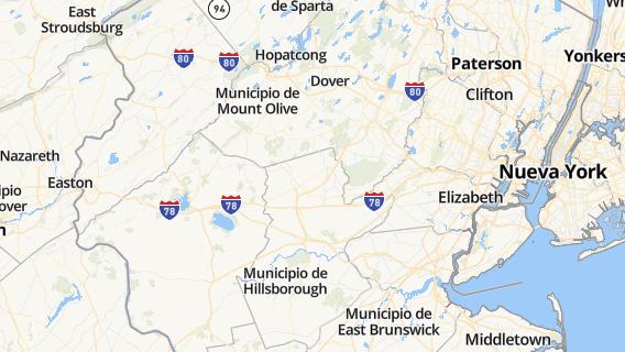 mapa de la ciudad de Mendham