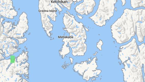 mapa de la ciudad de Metlakatla